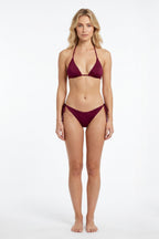 Sazan Shimmer Triangle Top - Burgundy