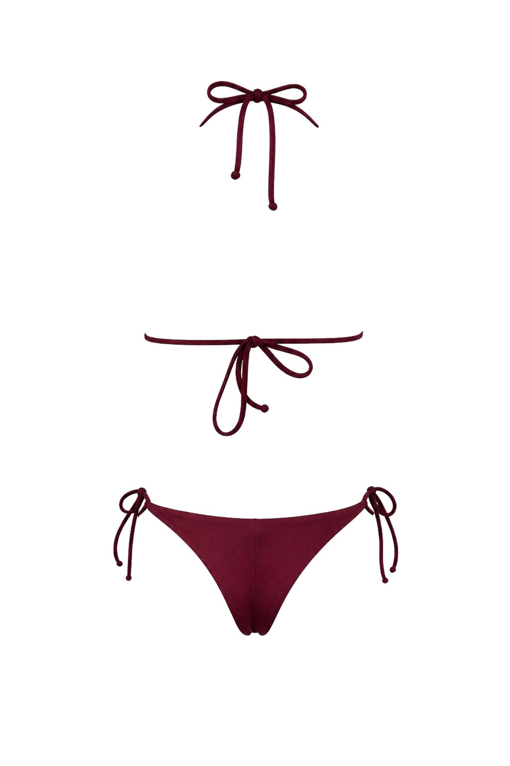 Sazan Shimmer Triangle Top - Burgundy