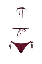 Sazan Shimmer Triangle Top - Burgundy