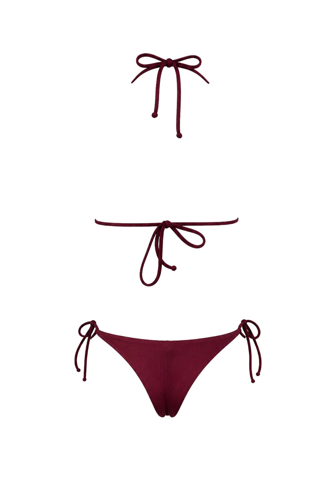 Sazan Shimmer Triangle Top - Burgundy