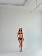 Sazan Shimmer Triangle Top - Burgundy