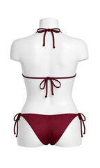Sazan Shimmer Triangle Bottom - Burgundy